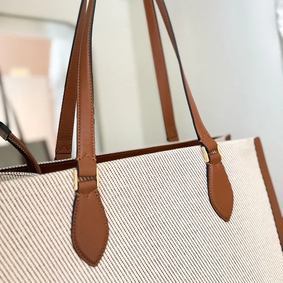 Kate Spade Ellie Large Canvas & Leather
Tote - Warm Gingerbread - NWOT - Picture 15 of 16